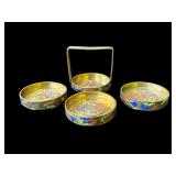 Lot of vintage cloisonnï¿½ enamel coasters