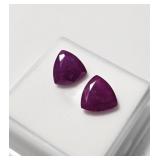7.80ctw triangle Serengeti ruby gemstones in gem