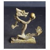Vintage bronze dragon desktop ornament