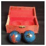 Vintage Chinese cloisonne baoding balls