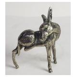 Silver plate donkey sculpture desk top decoration
