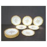 French hand painted porcelain saucers