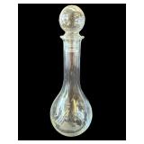 Vintage etched glass decanter