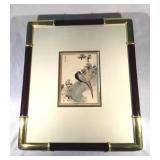 Vintage Asian woodblock print