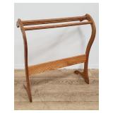 Oak quilt rack