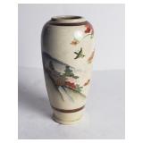 Vintage Asian hand painted ceramic vase