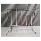 Mid-century modern metal magazine rack