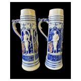 Pair of vintage Peter Gerz German beer steins