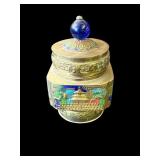 Vintage cloisonnï¿½ brass enamel trinket box