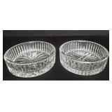 Pair of Waterford crystal wine bottle coasters