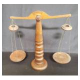 Vintage mahogany scales of justice