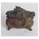 Victorian spelter trinket box