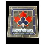 Canadian Club Whisky stained glass sign