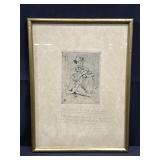 Framed etching by French Post-Impressionist