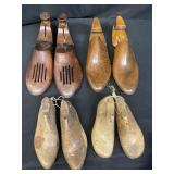 Group of vintage wood shoe forms