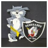 Carved wood and hand painted wall decoration