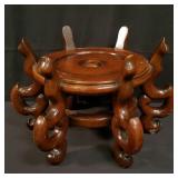 Vintage wood plant stand