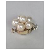 14k gold necklace clasp with pearls