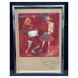 Signed framed abstract oil on canvas Rosen