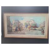 Mid century modern oil on canvas