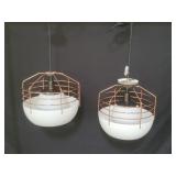 Pair of Roll & Hill bluff city glass and metal