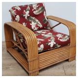 John M. Smyth bentwood & rattan lounge chair