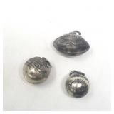 Group of vintage silver sports charms