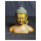 Vintage bronze Buddha bust