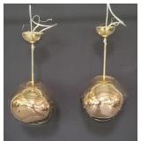 Pair of Tom Dixon melt pendant lights