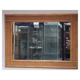 McGuire faux bamboo & wicker wall mirror