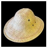 Vintage Asian hand woven wicker hat