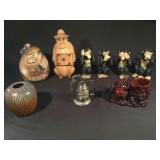 Group of decorative items: Polynesian folk art