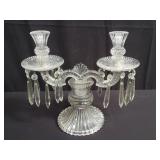 Vintage art deco style dual glass candle holder
