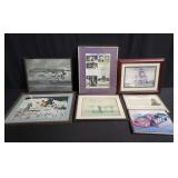 Group of framed prints