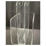 Mid century modern acrylic magazine rack