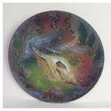 Vintage signed enamel bowl