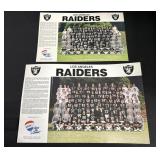 Paid of vintage Los Angeles Raiders team photos