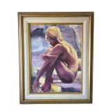 Framed signed oil painting on canvas