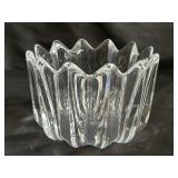 Orrefors signed crystal art glass crown bowl
