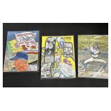 Lot of vintage Dodgers yearbooks