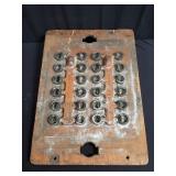 Antique wood candle mold