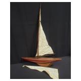 Wood sailboat model
