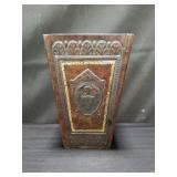 Embosed faux leather Italian waste basket