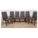 6 Foster McDavid-style mid-century modern dining