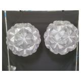 Pair of plastic Tom Dixon lens pendant light