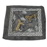 Vintage oil painting on fabric