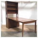 Mid-century hutch cabinet with drop-down table &