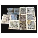 Lot of vintage overhead projector cels