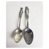 Pair of sterling silver spoons