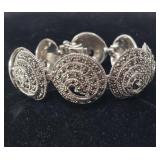 Sterling silver and marcasite bracelet